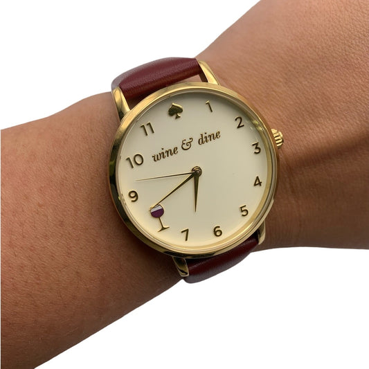 NWOT Kate Spade " Wine & Dine " Burgundy Watch