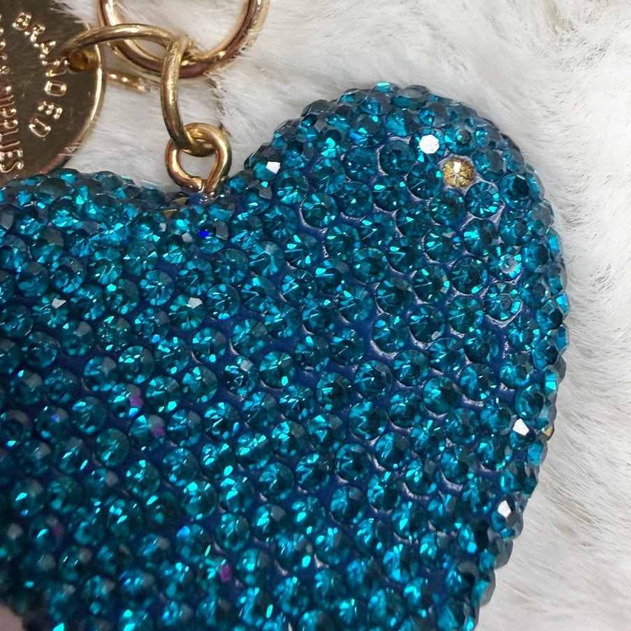 Fashion Rhinestone Heart Keychain Crystal Handbag Purse Bag charm