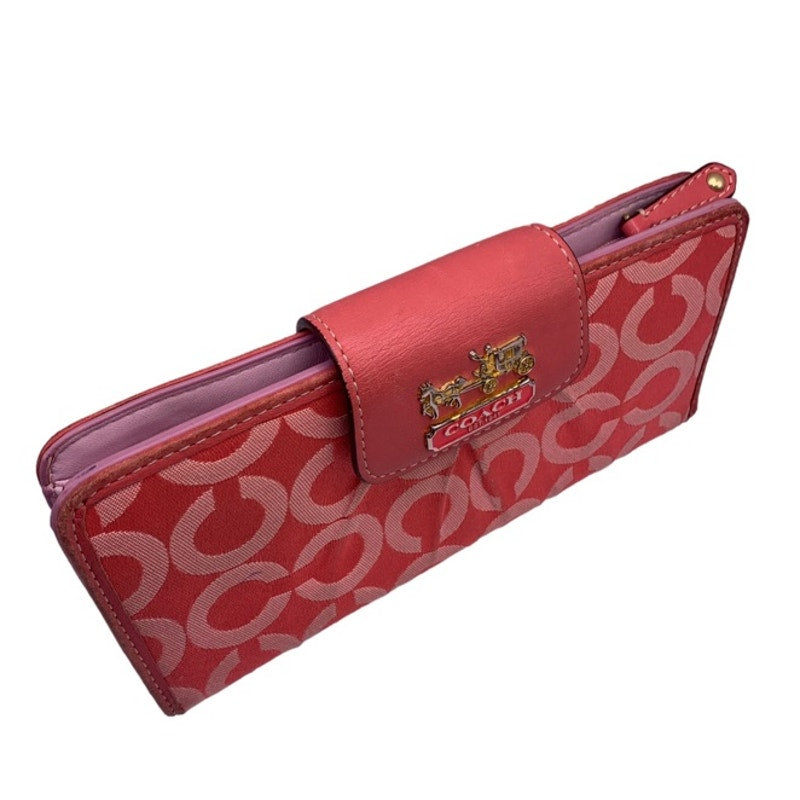 y2k COACH Carriage Signature Canvas Wallet