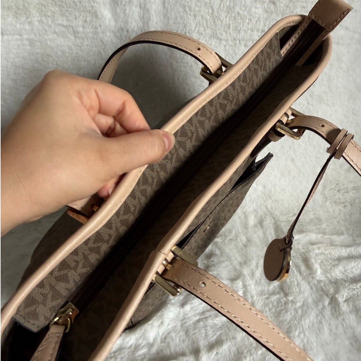 Michael Kors Brown Jet Set Medium Logo Tote Bag