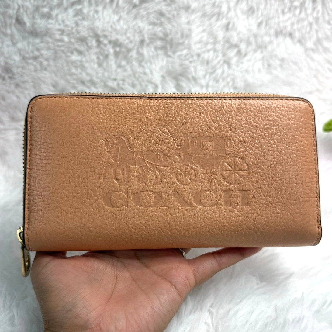 COACH Clbk Emb Horse Carriage Long Zip Around Wallet