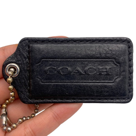 COACH Black HangTag Bag Charm Fob