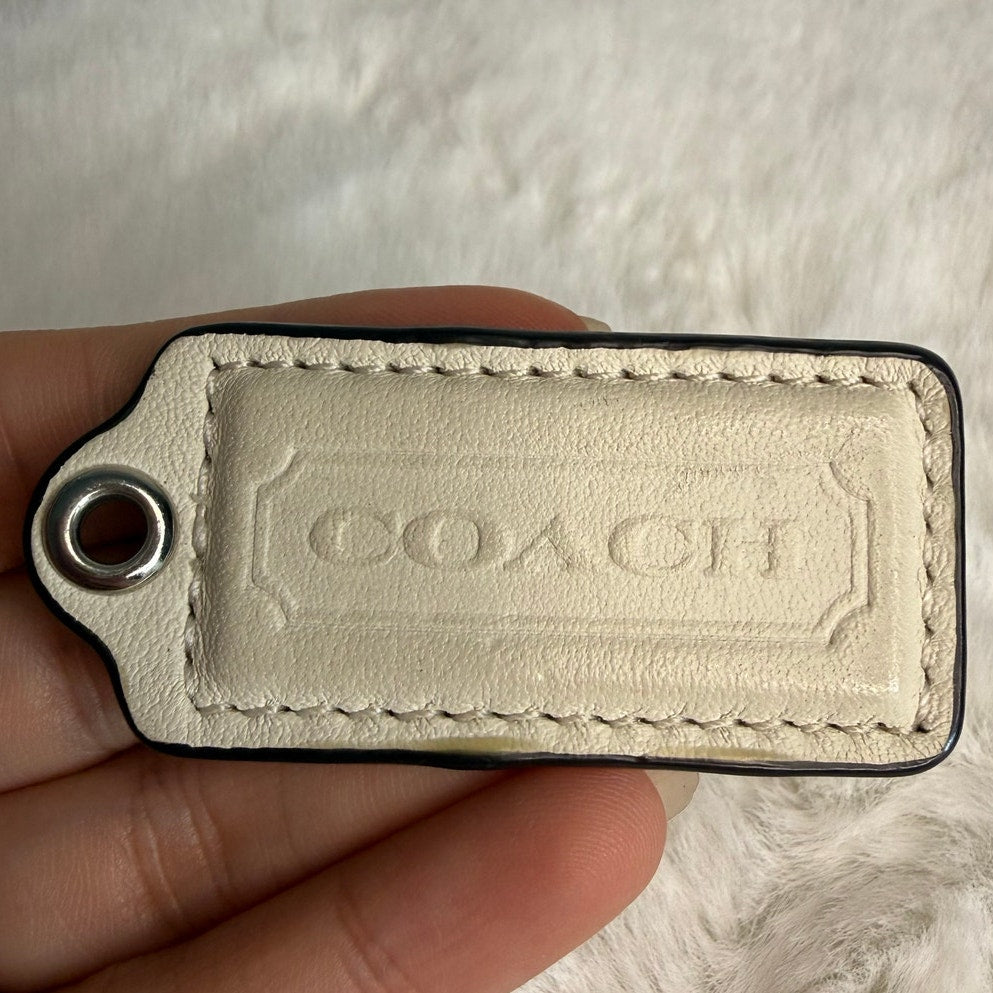 2" COACH Fob Bag Charm Hang tag Hangtag