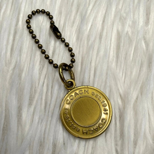 1" Coach Metal Circle Hangtag Hang Tag Bag Charm
