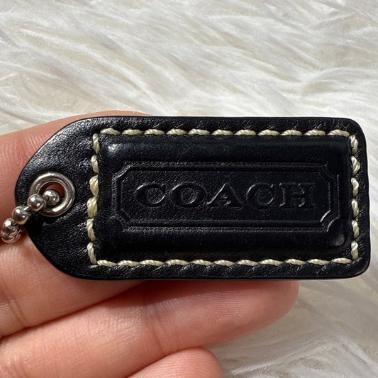 1.5" y2k COACH Vintage Black Fob Bag Charm Hang tag Hangtag