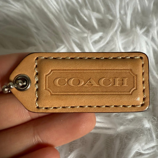 1.5" y2k COACH Vintage Fob Bag Charm Hang tag Hangtag