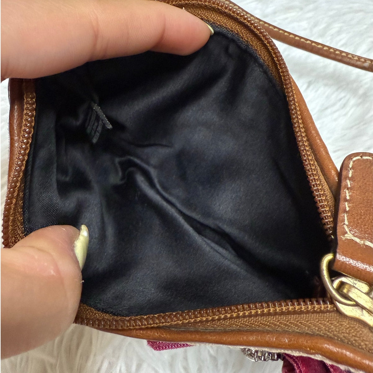 COACH y2k Limited Edition Soho Tweed Ribbon Bow Mini Purse Bag Charm