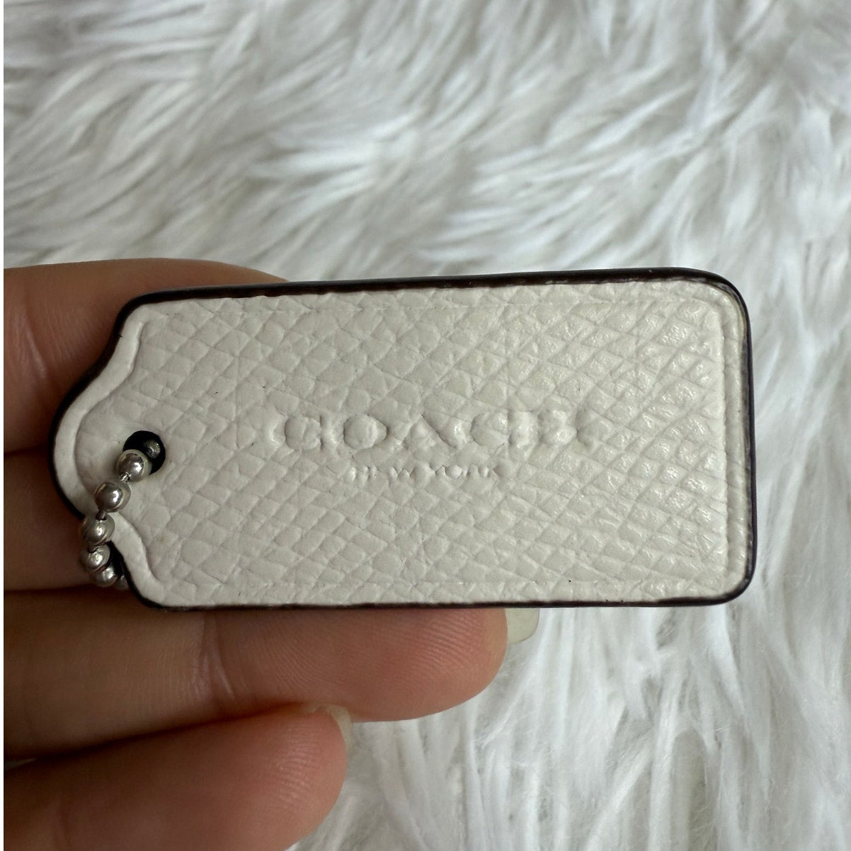 1.5" COACH  Fob Bag Charm Hang tag Hangtag