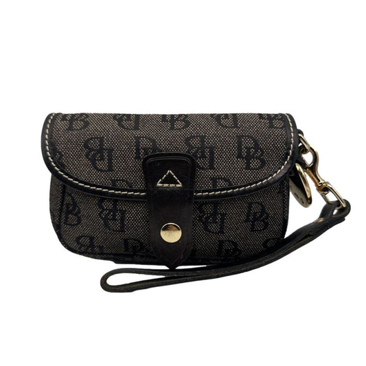 DOONEY & BOURKE Black Signature Canvas Wristlet