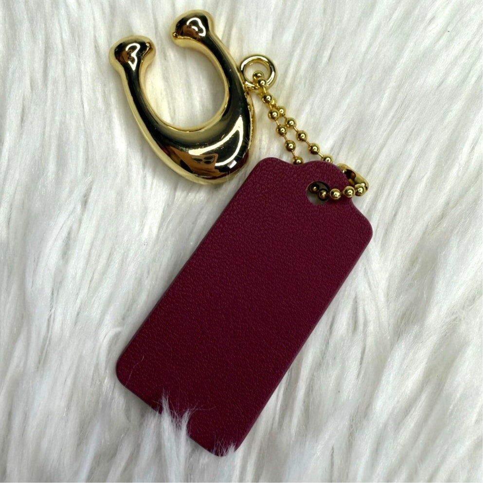 1.5" COACH "C" Hang Tag Key Fob Bag Charm