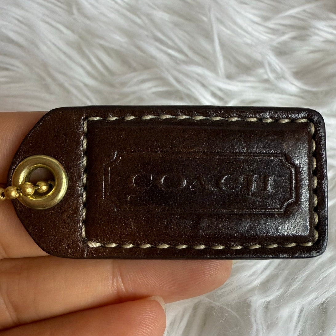 2" y2k COACH Vintage Fob Bag Charm Hang tag Hangtag
