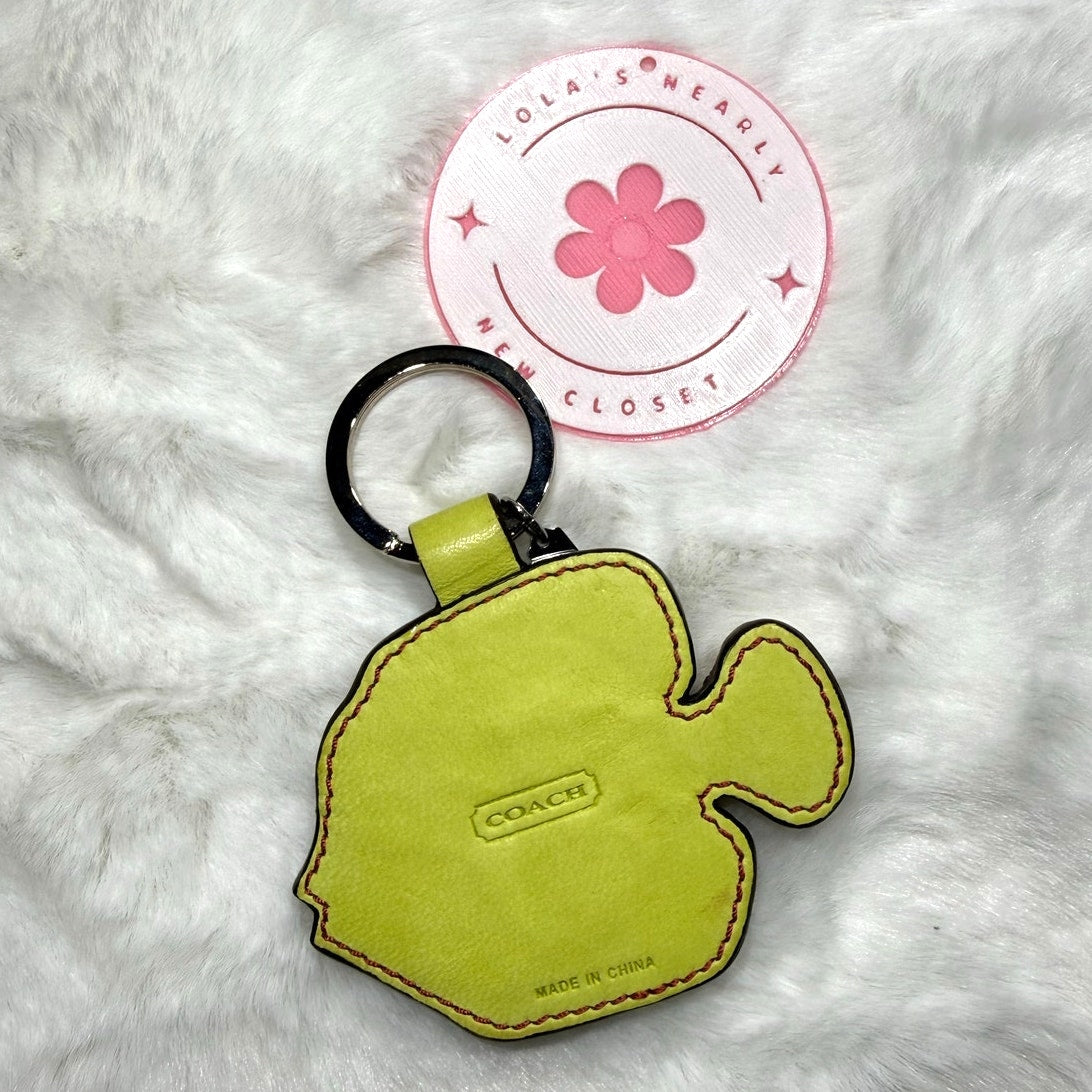 Vintage COACH y2k Fish Key Fob 1674 Bag Charm
