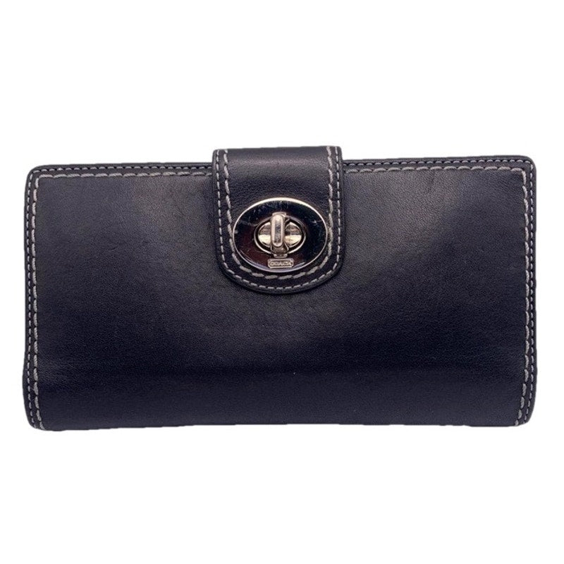 Y2K COACH Black Turnlock Wallet