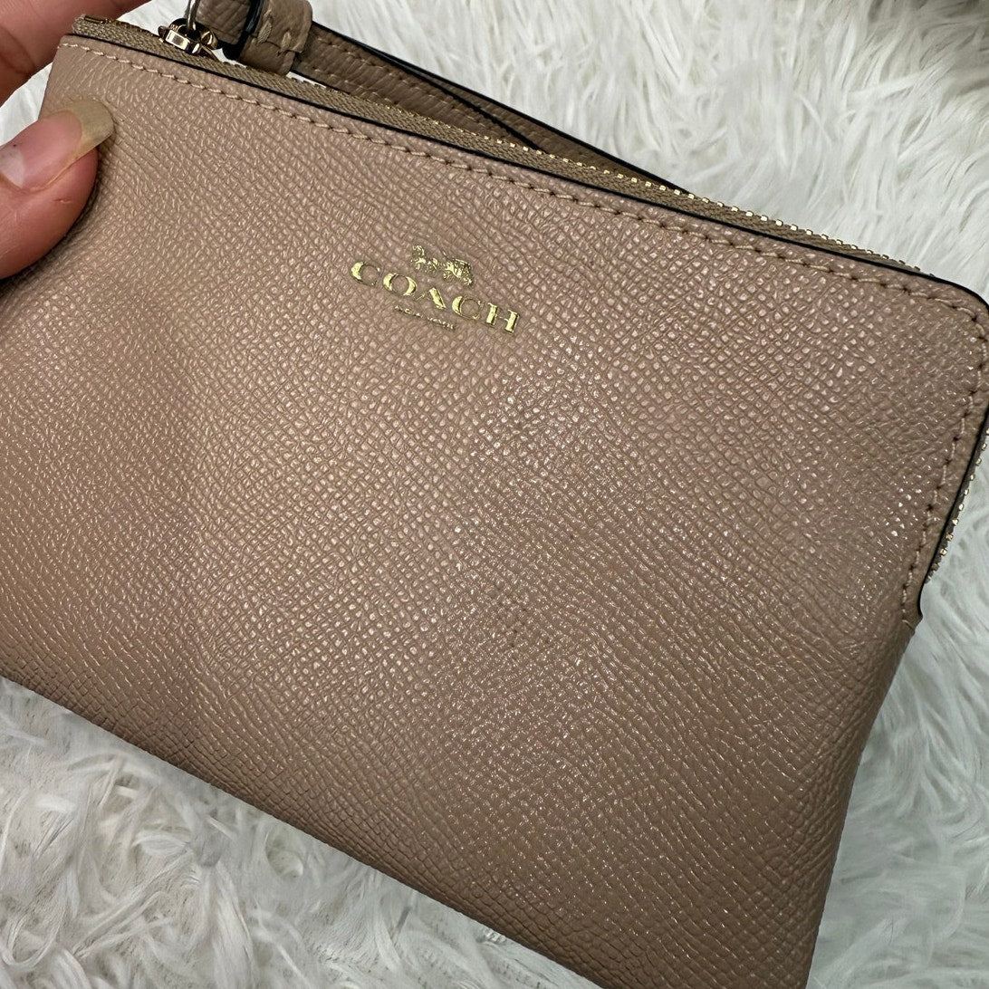 COACH Taupe Wristlet