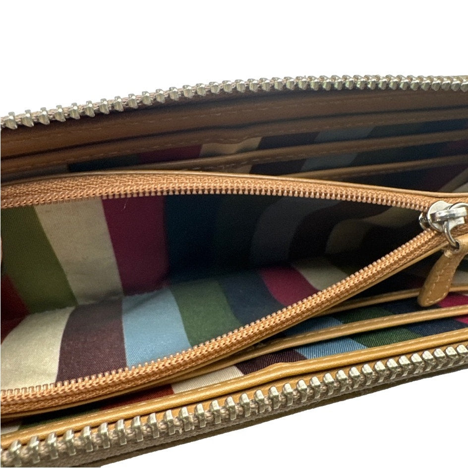 y2k COACH Legacy Zip Around Wallet