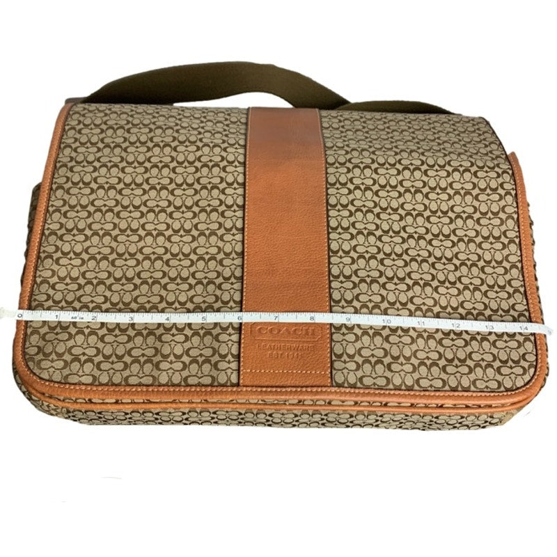 y2k COACH Signature Canvas Hudson Commuter Messenger Laptop Bag