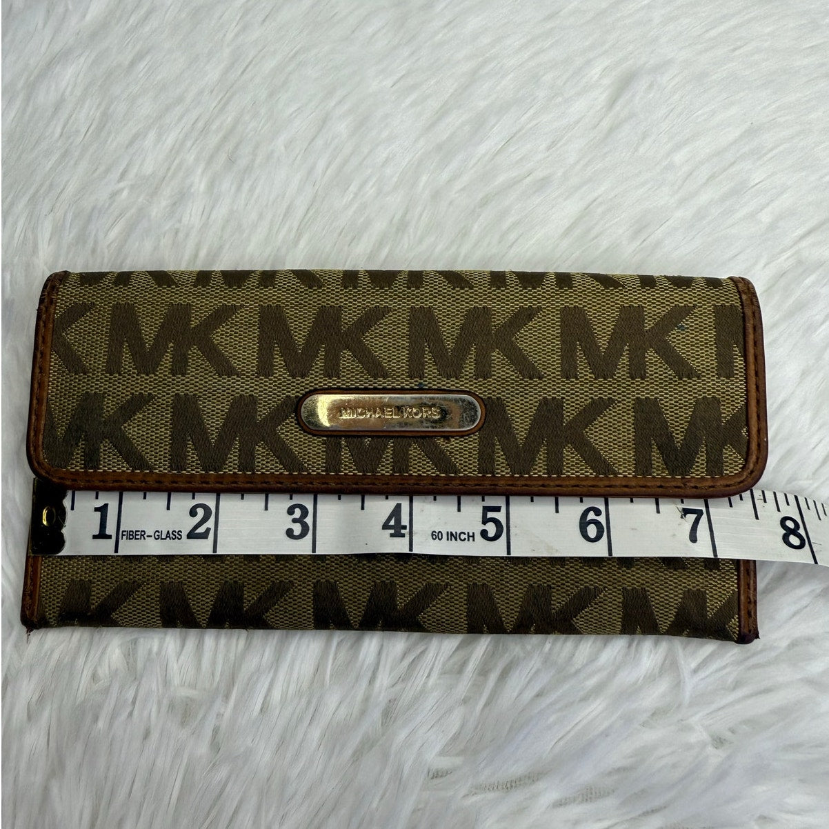 SALE Michael Kors Brown Signature Canvas Slim Wallet