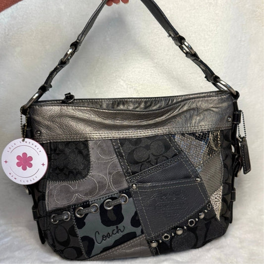 y2k COACH Leather Patchwork Shoulder Bag F0873-12901