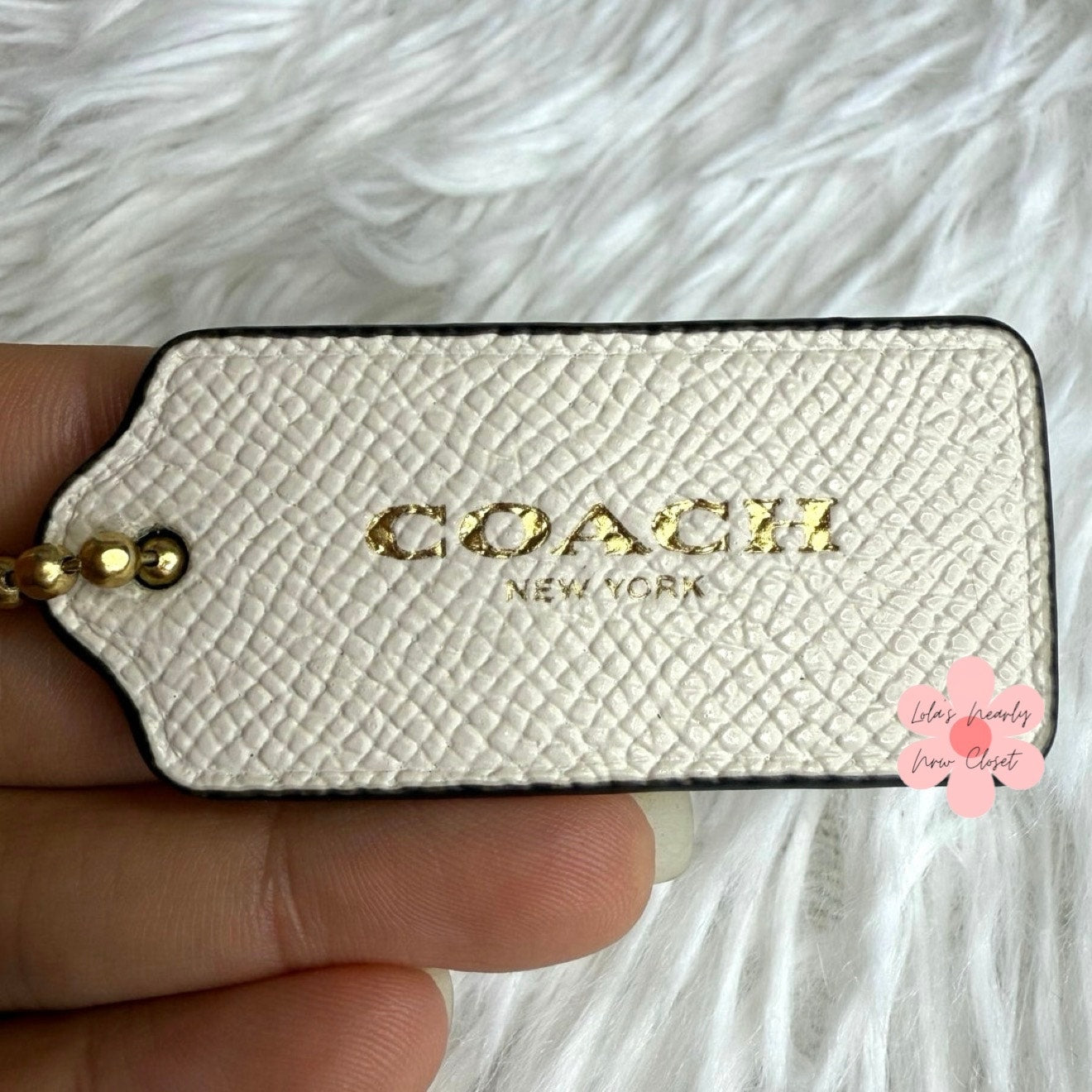 2" COACH Fob Bag Charm Hang tag Hangtag