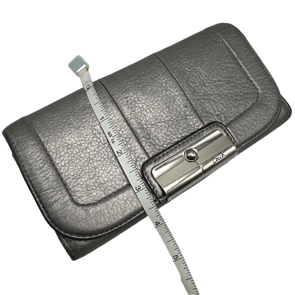 COACH Metallic Silver Wallet