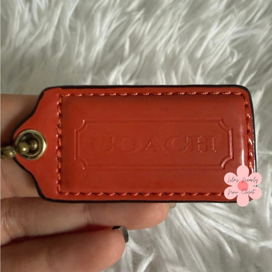 2"  COACH Patent Leather Fob Bag Charm Hang tag Hangtag