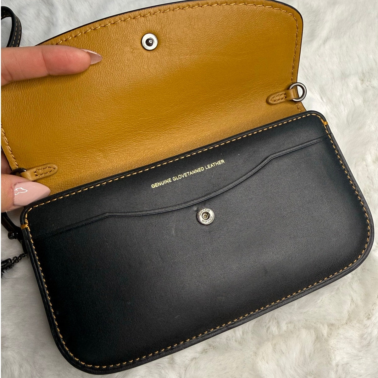 Coach Glovetanned Leather Clutch Wristlet