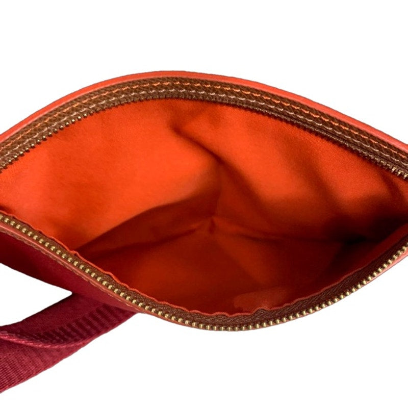 COACH Red Orange Brown Nylon Crossbody