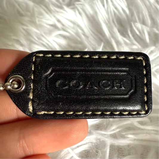 y2k 1.5" Vintage COACH Fob Bag Charm Hang tag Hangtag