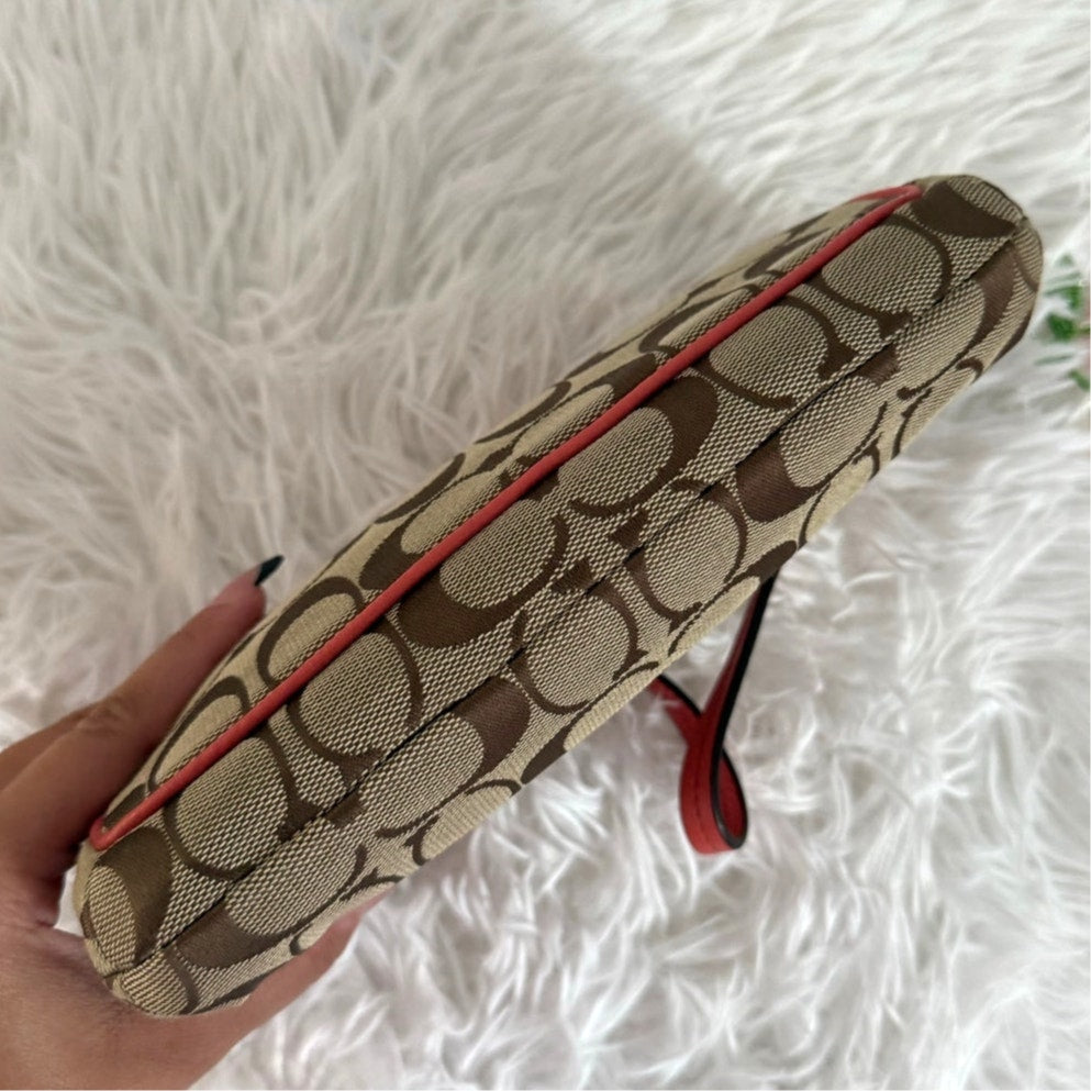 NWT COACH Campbell Signature Laura Mini Purse Wristlet F51661