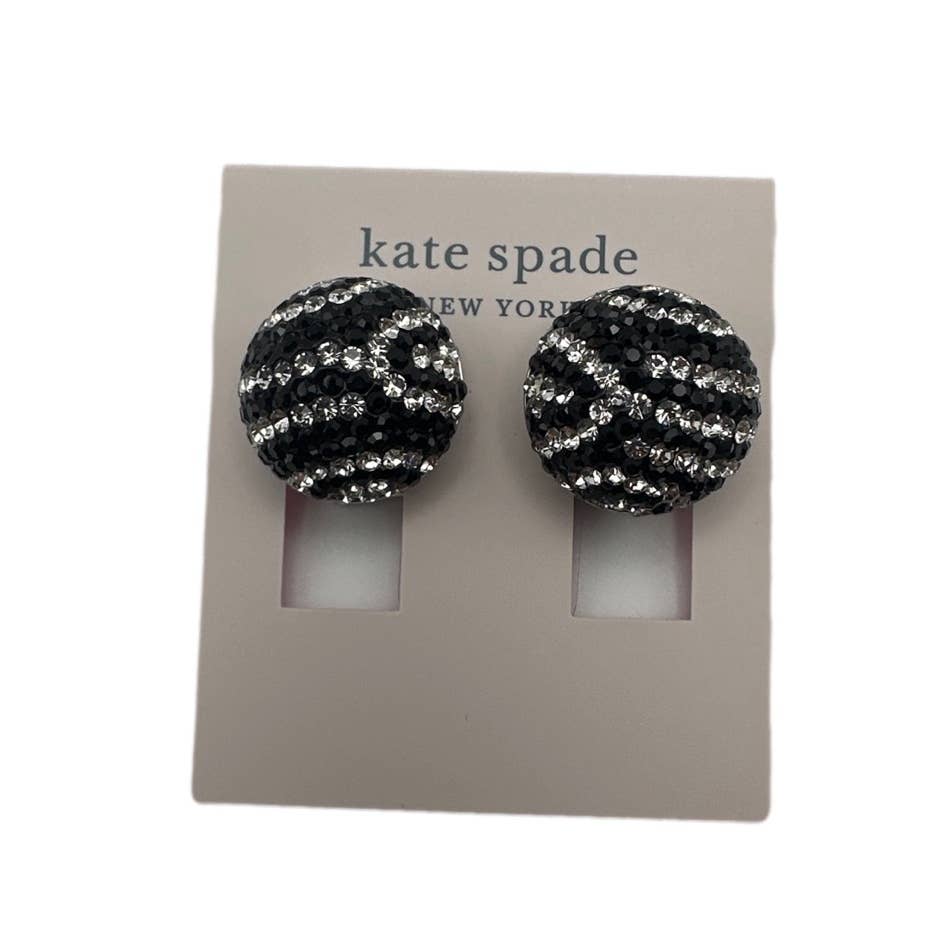 KATE SPADE New York EARN YOUR STRIPES STATEMENT STUDS IN BLACK