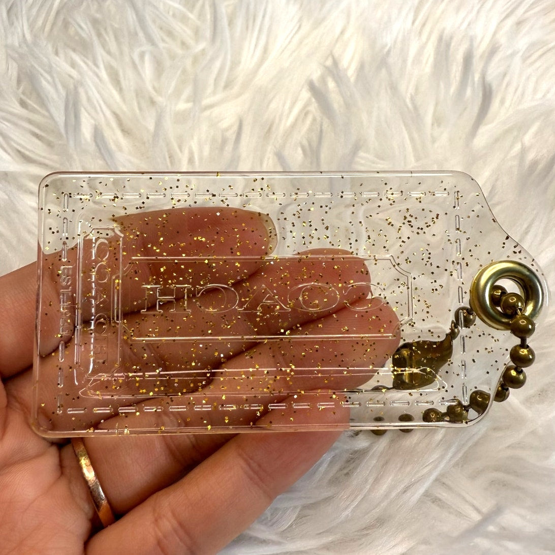 3" COACH Poppy Fob Bag Charm Hang tag Hangtag