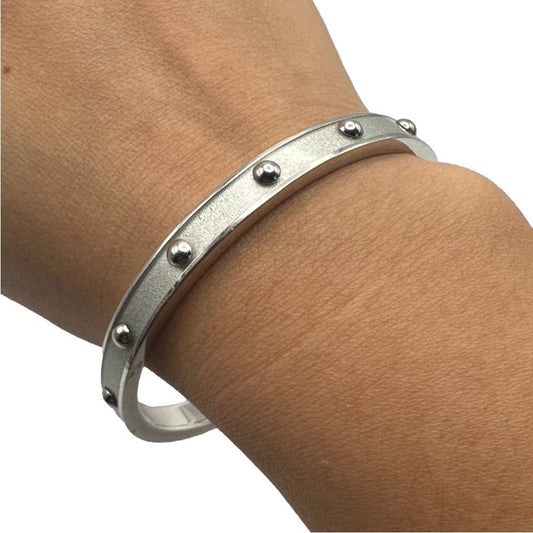 COACH Stud Bangle Bracelet Silver-tone plated