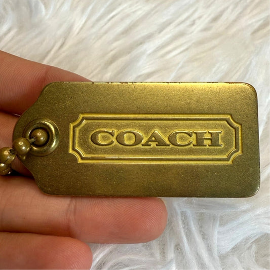 2” y2k COACH Vintage Fob Bag Charm Hang tag Hangtag