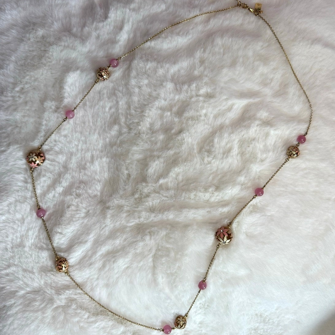 Kate Spade ‘at first blush’ wallflower long necklace