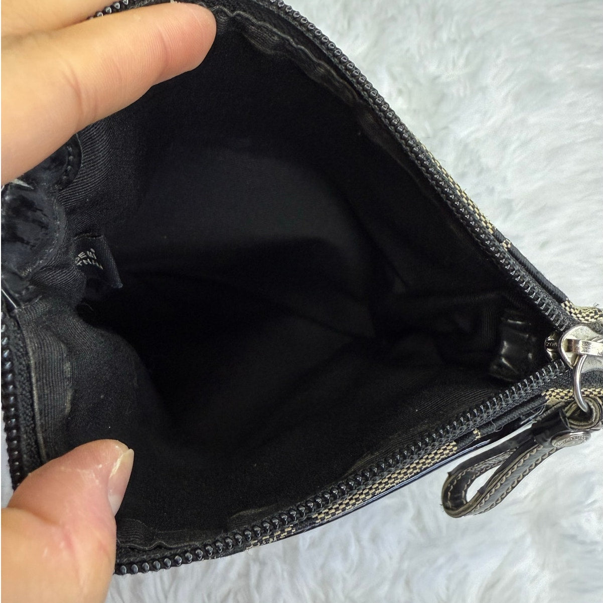 COACH Black Gray Classic Signature Crossbody