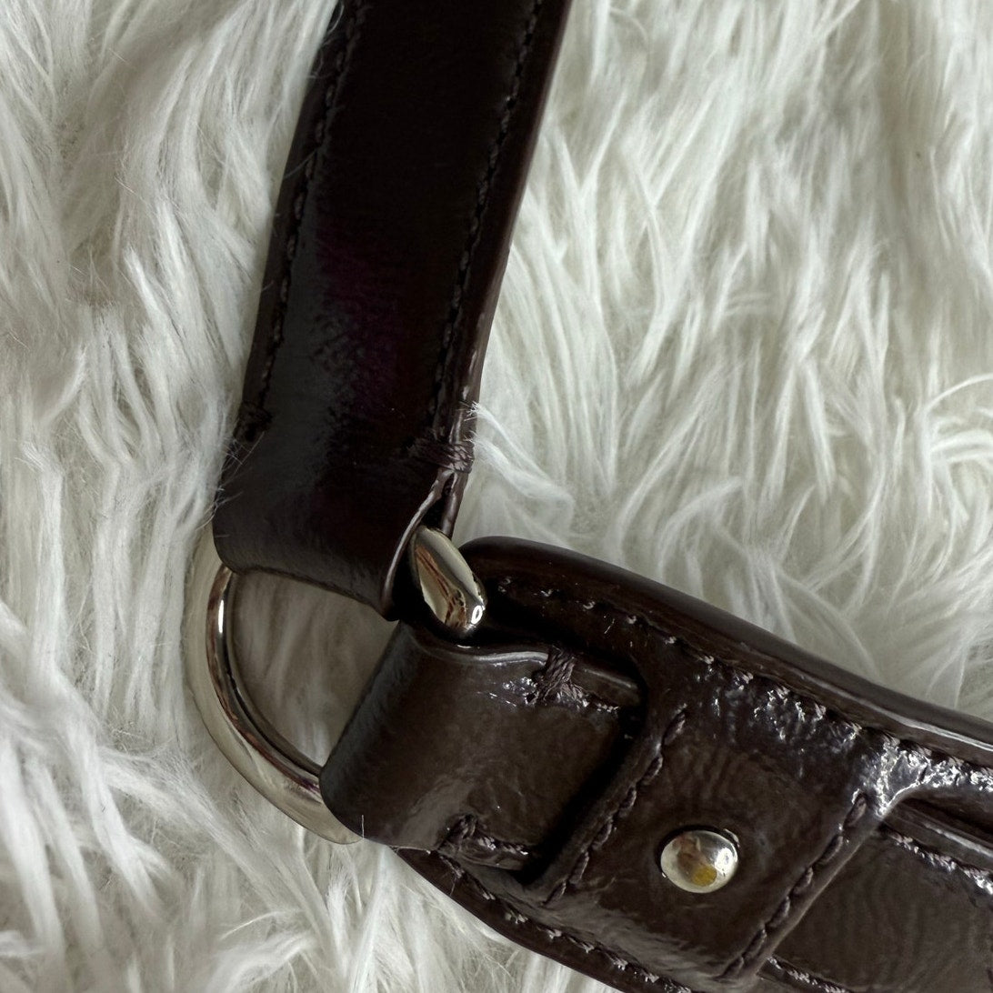 COACH Brown Patent Leather Hangtag Hang tag and Shoulder Replacement Strap