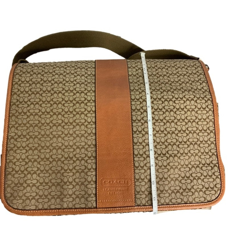 y2k COACH Signature Canvas Hudson Commuter Messenger Laptop Bag