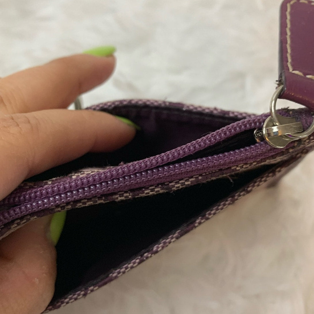 y2k Coach Purple Card Holder Coin Purse Wallet