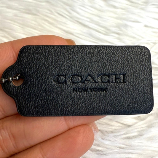 COACH Black Fob Bag Charm Hang tag Hangtag