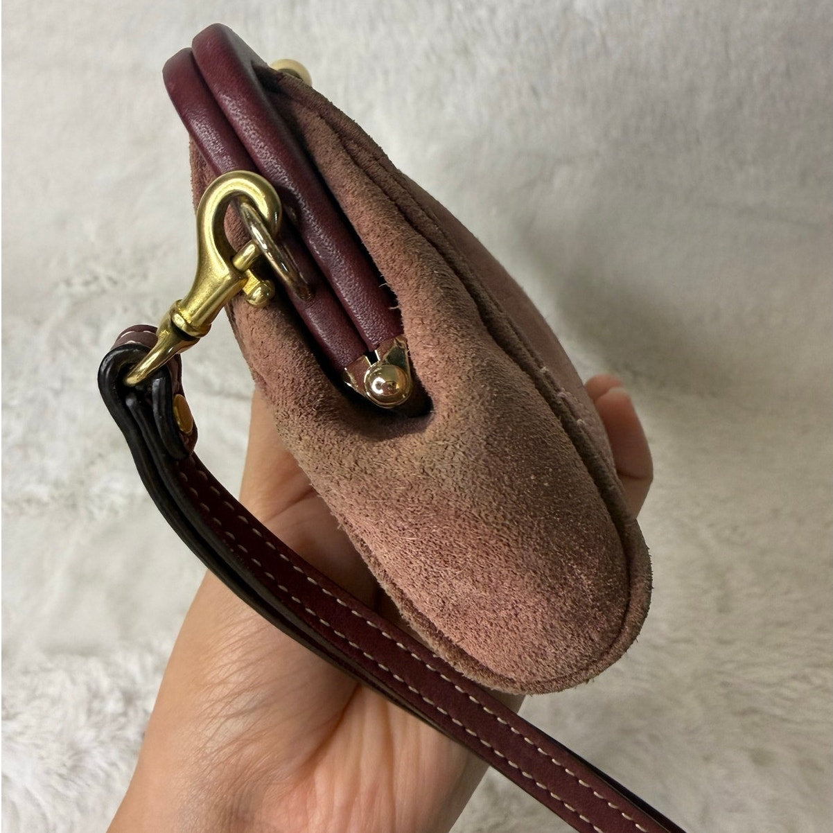 y2k Coach Vintage Plum Kisslock Wristlet