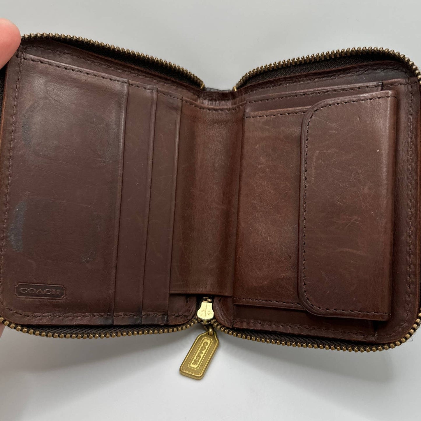 Vintage COACH Sonoma Zip Around Coin / Card Wallet