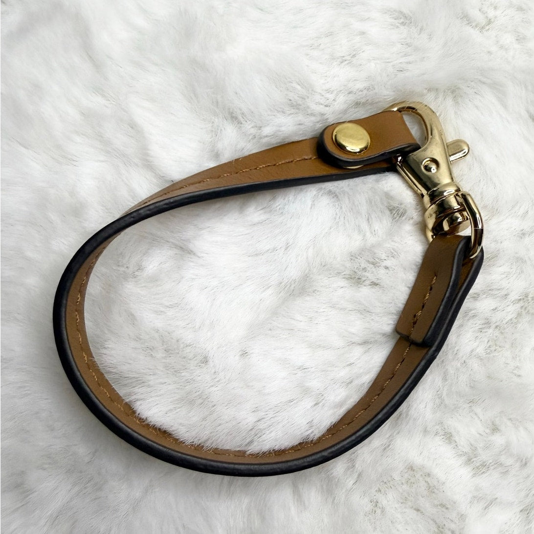 Brown Gold Replacement Wristlet Clutch Strap
