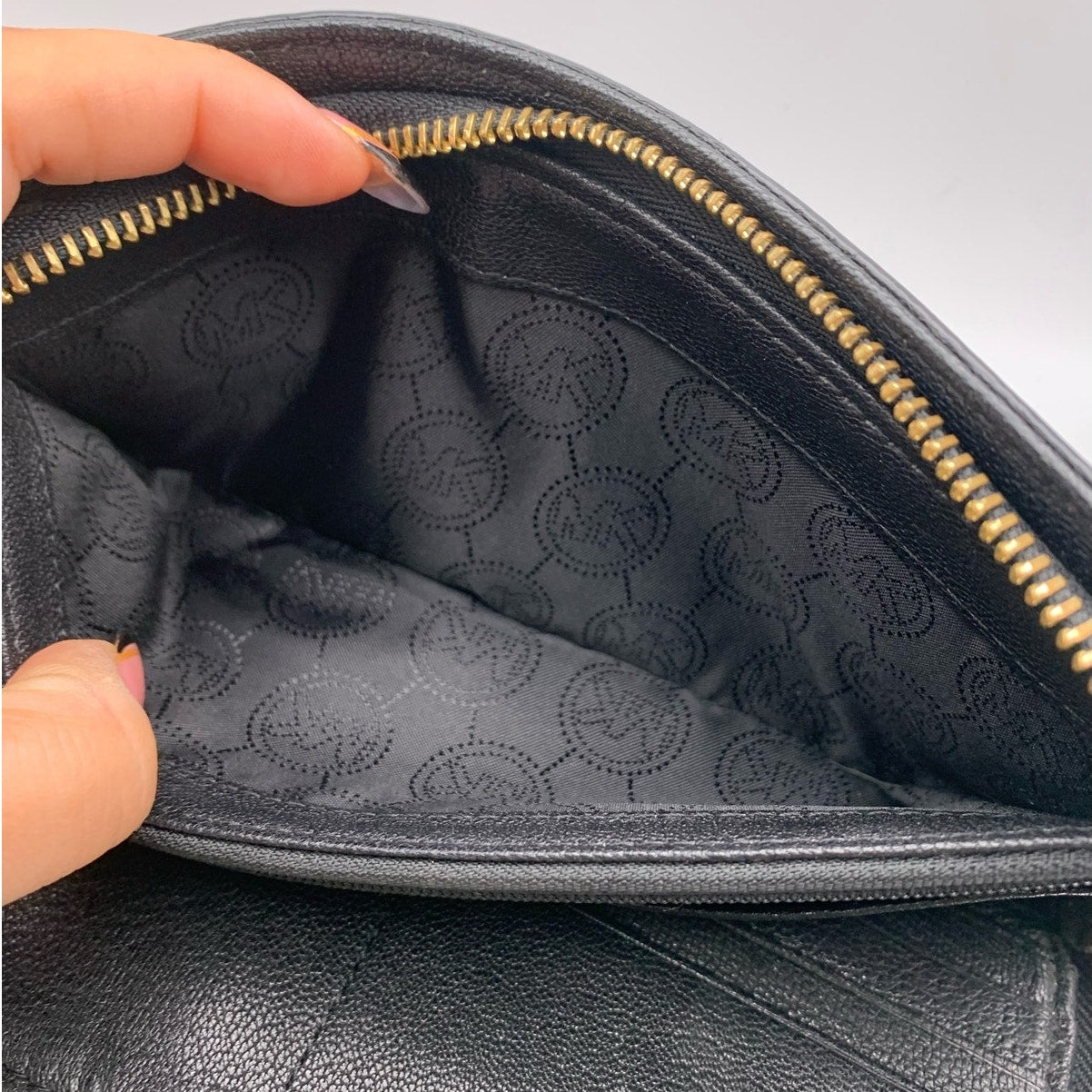 Michael Kors Black Zip Around Wallet