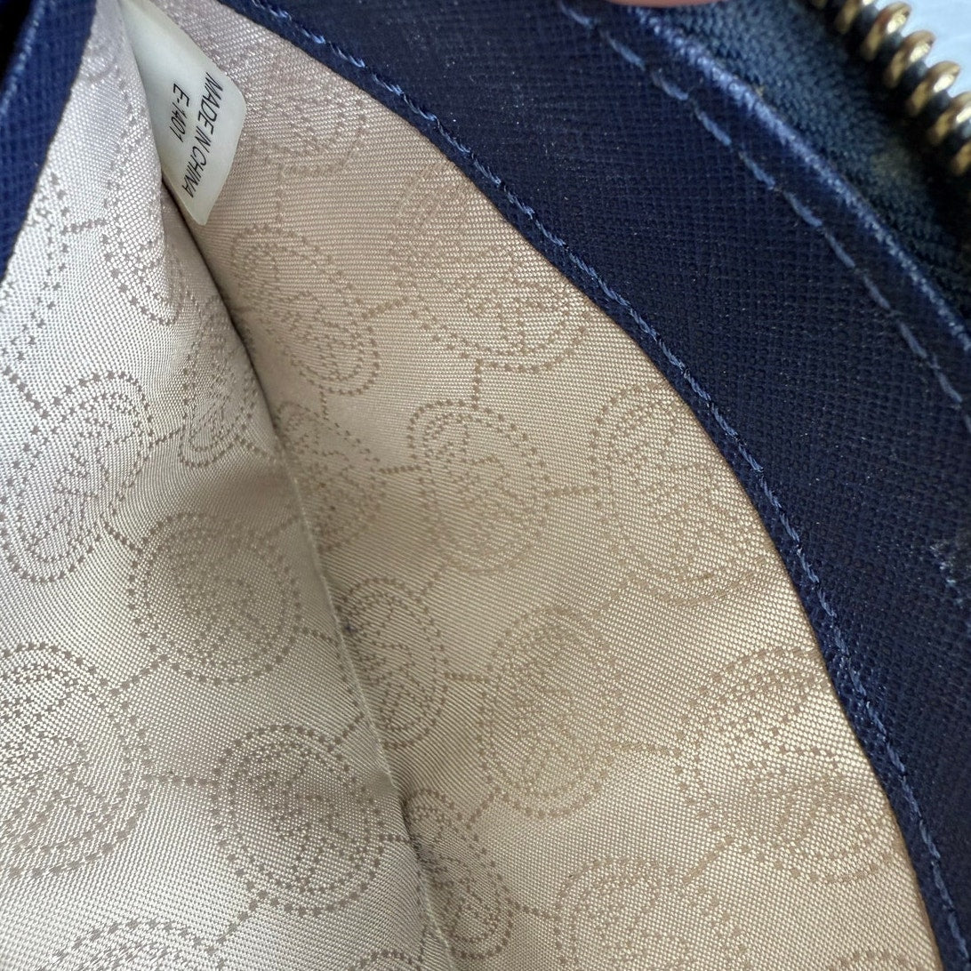 Michael Kors Navy Zip Around Wallet