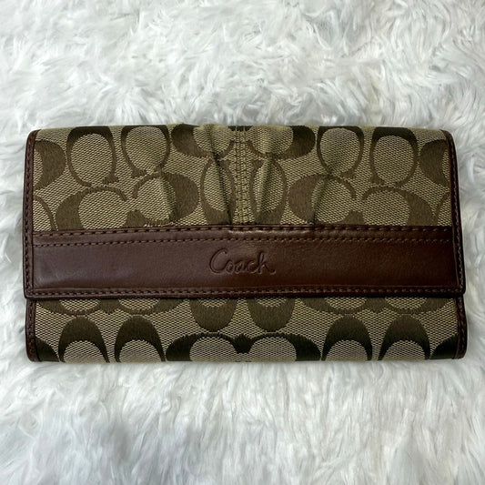 y2k Coach Brown Signature Wallet
