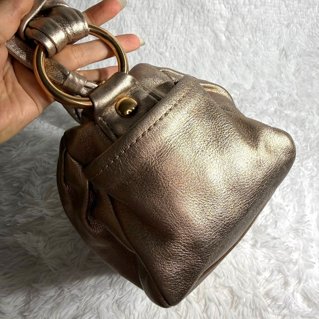 Coach Parker Metallic Leather Shoulder Bag