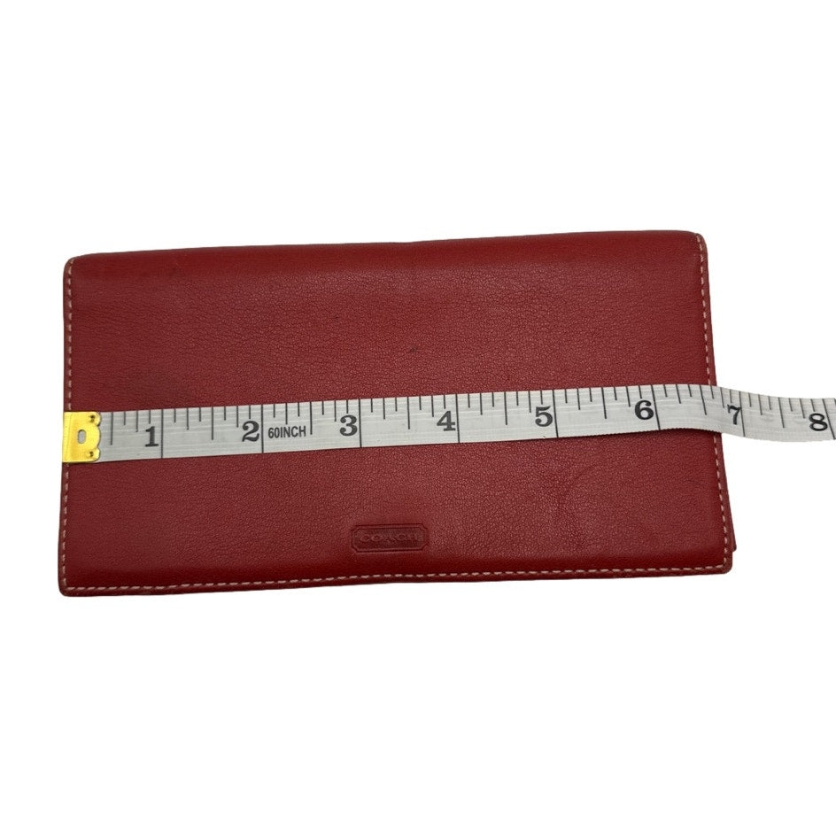 y2k COACH Vintage Red Checkbook Holder