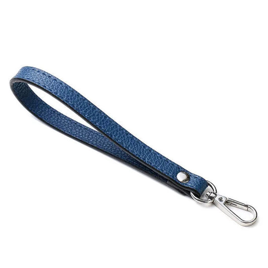 Navy and Silver  Wrist Strap Purse Bag Strap 20CM PU Leather Handles