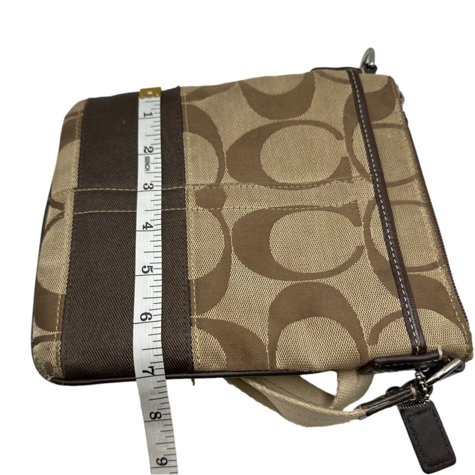 COACH Brown Signature Canvas Crossbody