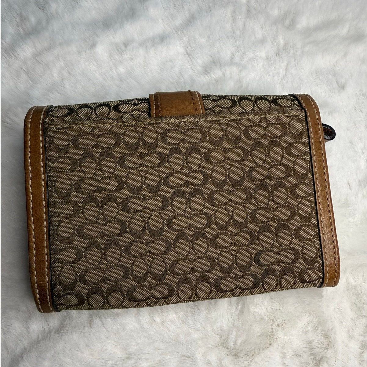 y2k Coach Vintage Brown Soho Buckle Wallet